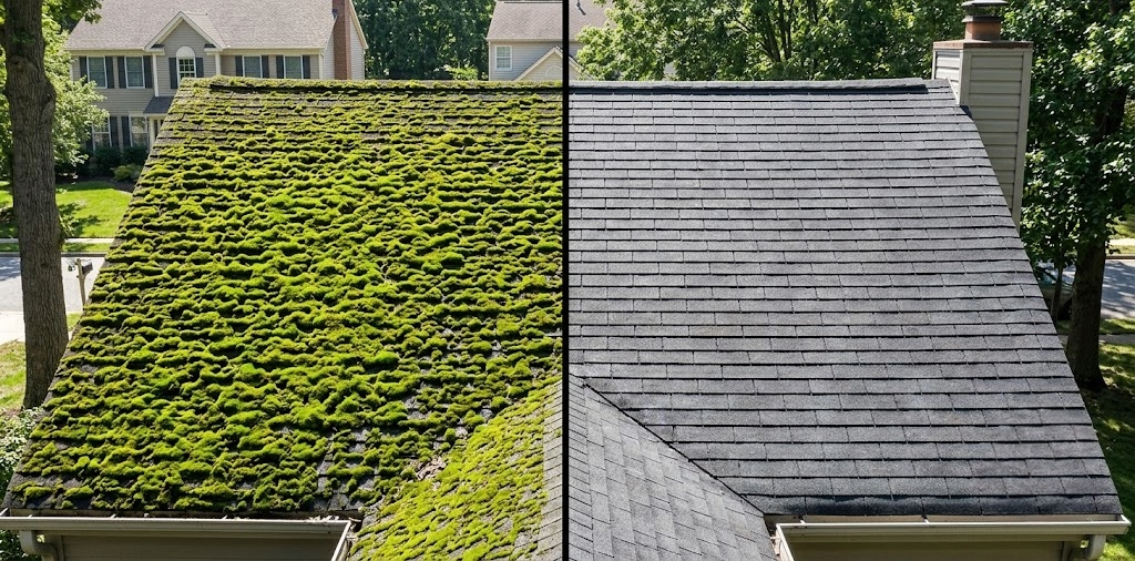 Roof Treatment Before and After